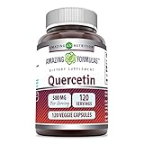 Amazing Formulas Quercetin 500mg 120 Veggie Capsules Supplement - Non-GMO - Gluten Free - Supports Overall Health & Well Being