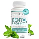 Replenish the Good Dental Probiotic, 60 Sugar Free Chewable Tablets, Mint Flavor - Vegan Supplements w/BLIS K12 & M18 - Boosts Oral Health - Fights Bad Breath (Halitosis), Tooth Decay, Strep Throat