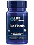 Life Extension Bio-Fisetin, fisetin, galactomannans from fenugreek seed, cellular health, cognitive health, longevity, Gluten-Free, Vegetarian, Non-GMO, 30 vegetarian capsules