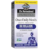 Garden of Life Probiotics for Men Dr Formulated 50 Billion CFU 15 Probiotics + Organic Prebiotic Fiber for Digestive, Colon & Immune support, Daily Gas Relief, Dairy Free, Shelf Stable, 30 Capsules