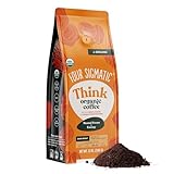 Four Sigmatic Think Mushroom Coffee | Organic Ground Coffee with Lion's Mane Mushroom and Chaga Mushroom | Nootropic Mushroom Coffee for Better Focus and Immune Support | 12oz Bag
