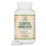 Essential Amino Acids - 1 Gram Per Serving Powder Blend of All 9 Essential Aminos (EAA) and All Branched-Chain Aminos (BCAAs) (Leucine, Isoleucine, Valine) 225 Capsules, Gluten Free by Double Wood