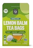 FGO Organic Lemon Balm Tea, Eco-Conscious Tea Bags, 100 Count, Packaging May Vary (Pack of 1)