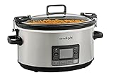 Crock-Pot 7-Quart Slow Cooker, Portable Programmable with Timer, Locking Lid, Stainless Steel; an Essential Kitchen Appliance, Perfect for Families and Gathering