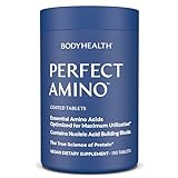 BodyHealth PerfectAmino (150 ct) Easy to Swallow Tablets, Essential Amino Acids Supplement with BCAAs, Vegan Protein for Pre/Post Workout & Muscle Recovery with Lysine, Tryptophan, Leucine, Methionine