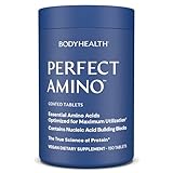 BodyHealth PerfectAmino (150 ct) Easy to Swallow Tablets, Essential Amino Acids Supplement with BCAAs, Vegan Protein for Pre/Post Workout & Muscle Recovery with Lysine, Tryptophan, Leucine, Methionine