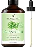 Handcraft Blends Peppermint Essential Oil - Huge 4 Fl Oz - 100% Pure and Natural - Premium Grade with Glass Dropper