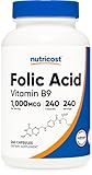 Nutricost Folic Acid (Vitamin B9) 1000 mcg, 240 Capsules
