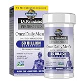 Garden of Life Probiotics for Men Dr Formulated 50 Billion CFU 15 Probiotics + Organic Prebiotic Fiber for Digestive, Colon & Immune Support, Daily Gas Relief, Dairy Free, Shelf Stable, 30 Capsules