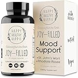Joy-Filled Mood Support Supplement with St. Johns Wort | Stress Relief Supplement - Helps Calm The Mind & Body | 100% Plant-Based, Ashwagandha, Rhodiola Rosea, Eleuthero | Herbal, 60 ct