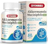 Akkermansia Probiotic, 300 Billion AFU GLP-1 Probiotic for Women & Men, Akkermansia Muciniphila for GLP-1 Production, Digestive, Gut, Immune Health, Enhances Gut Digestive Lining function, 60 Capsules