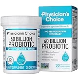 Physician's Choice Probiotics 60 Billion CFU - 10 Strains + Organic Prebiotics - Immune, Digestive & Gut Health - Supports Occasional Constipation, Diarrhea, Gas & Bloating - for Women & Men - 30ct