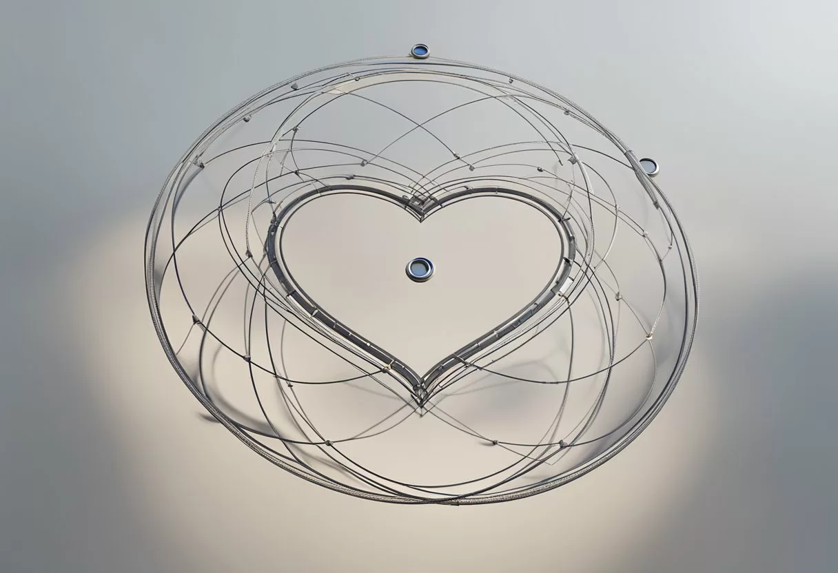 A group of interconnected circles representing family members, with lines connecting them to show communication and support. A heart symbol at the center to signify the importance of kinkeeping in maintaining health