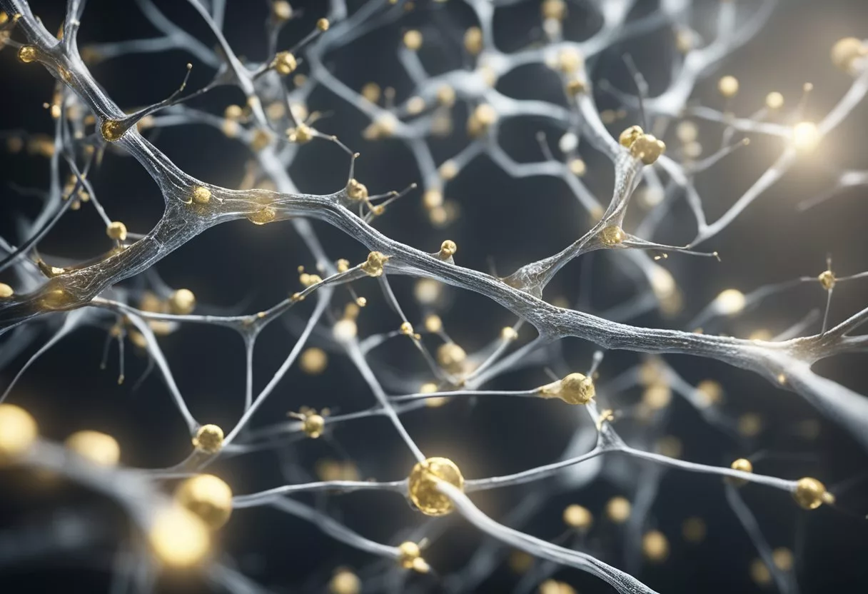 Neurons forming new connections, branching out, and changing shape in response to learning and experiences
