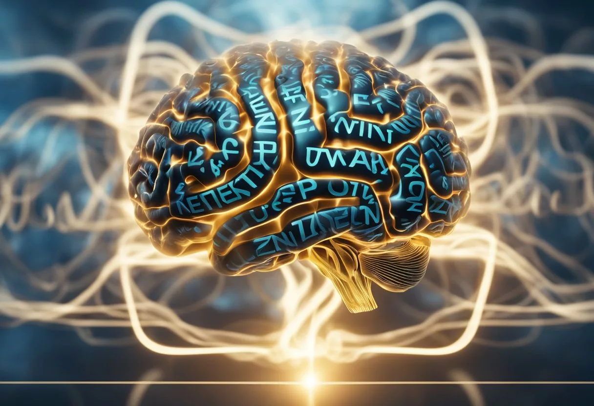 A glowing brain surrounded by swirling energy, with "ZenCortex" displayed in bold letters above