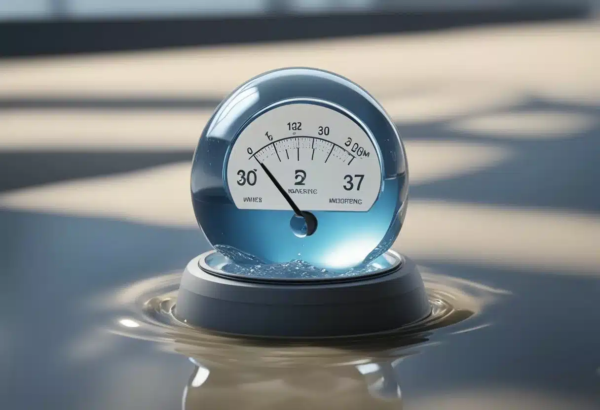 A water droplet meter measures daily intake needs