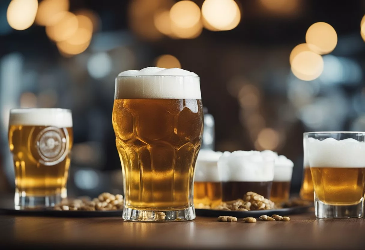 The scene shows a deteriorating liver, increased risk of heart disease, weight gain, and potential damage to the brain and immune system from daily beer consumption