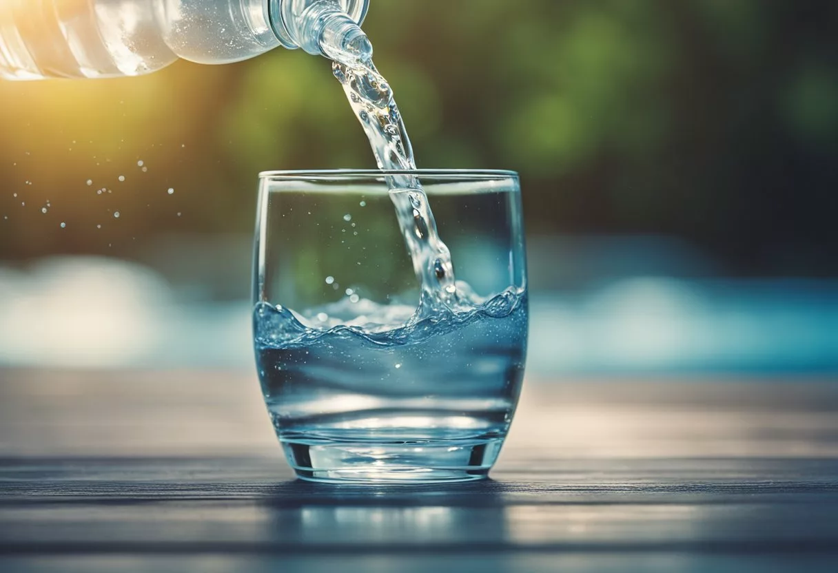 A gallon of water pours into a clear glass daily, filling it to the brim