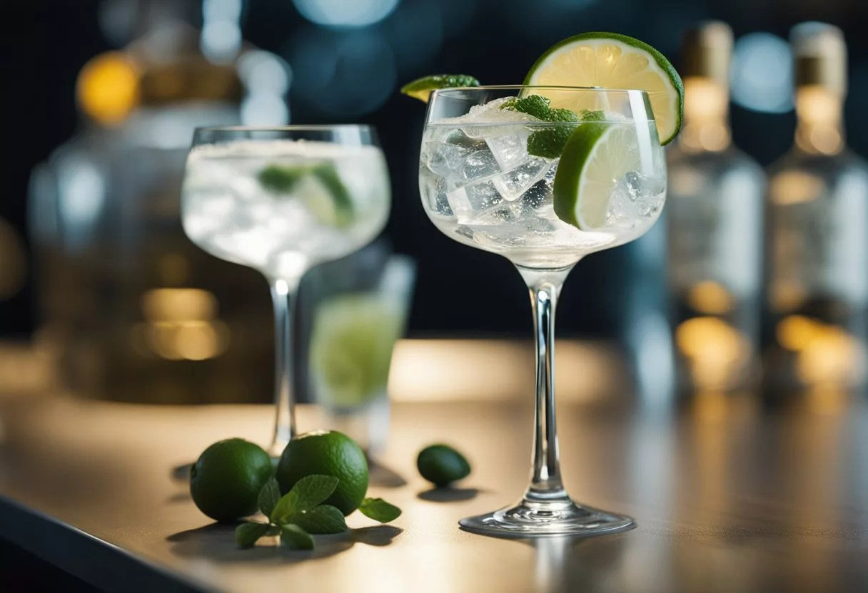 A glass of gin being poured daily, with a body silhouette in the background showing deteriorating health