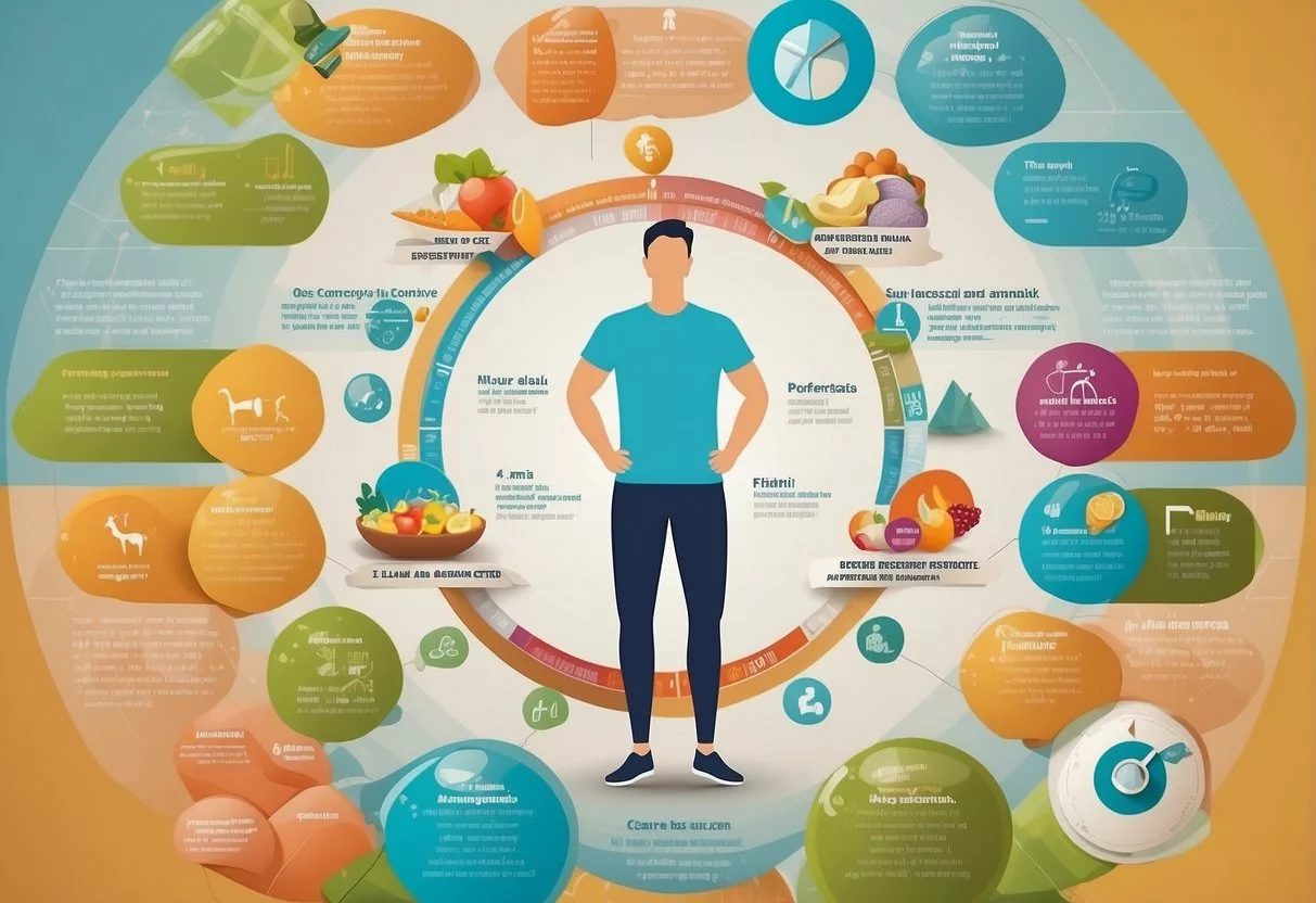 A series of 15 tips to reverse insulin resistance, such as exercise and a balanced diet, are displayed on a colorful infographic surrounded by medical symbols and charts