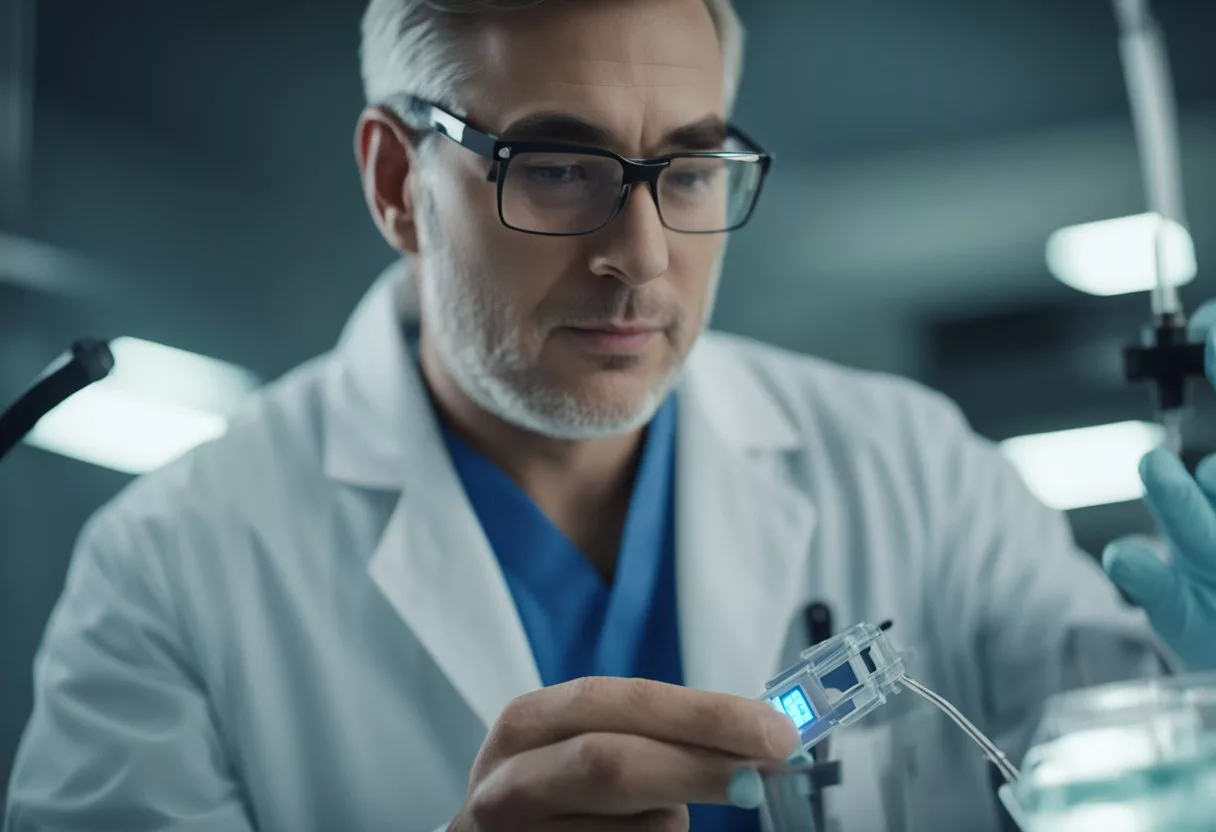 A technician applies gel to a carotid artery and uses a probe to measure its intima-media thickness