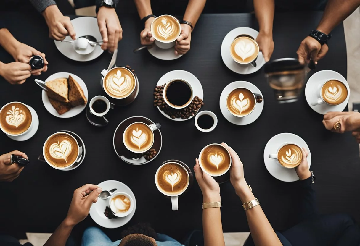 A diverse group of people enjoy Java Burn coffee in various body types