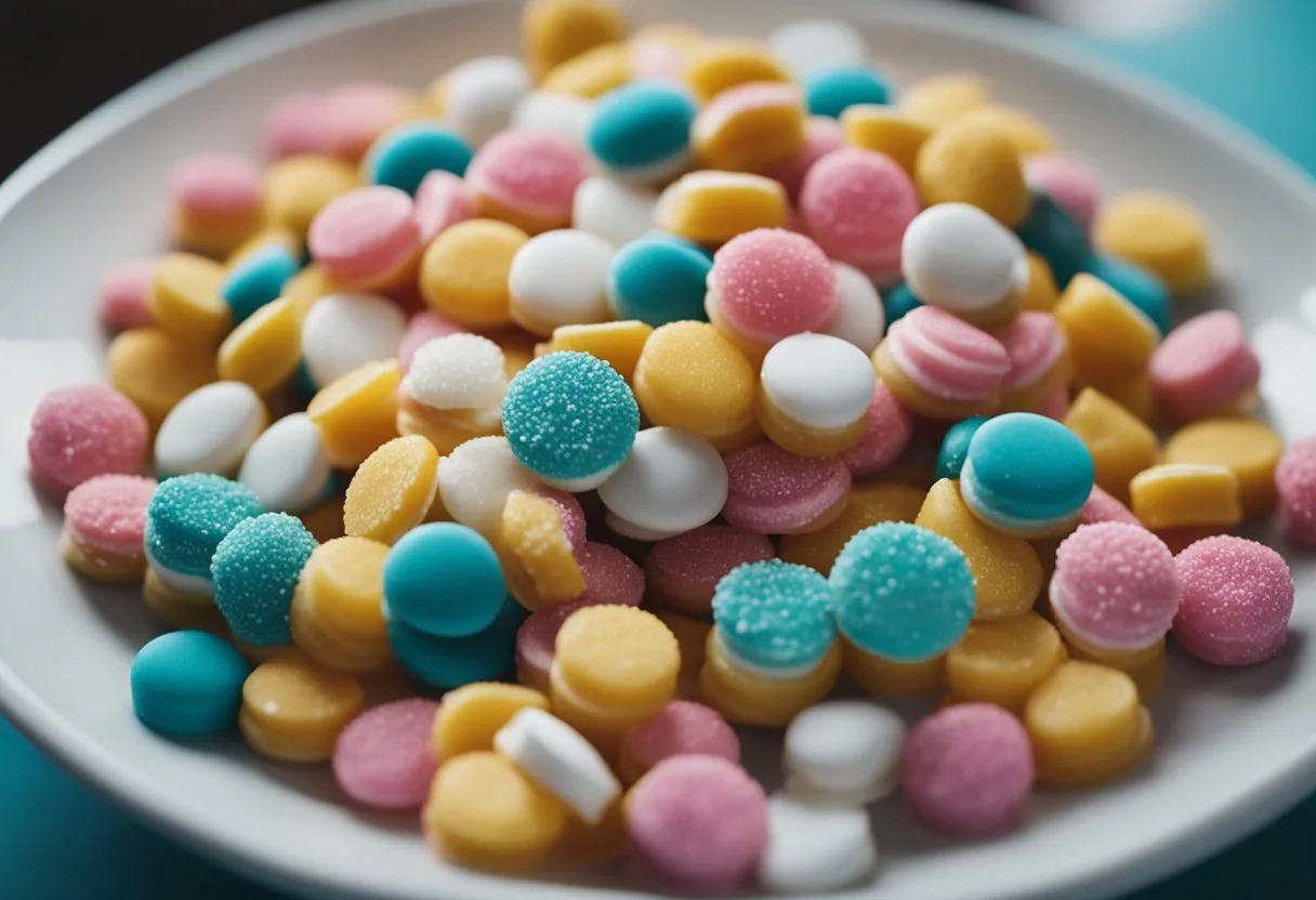 A pile of sugary treats sits untouched as a person walks away, their body language indicating a sense of relief and freedom