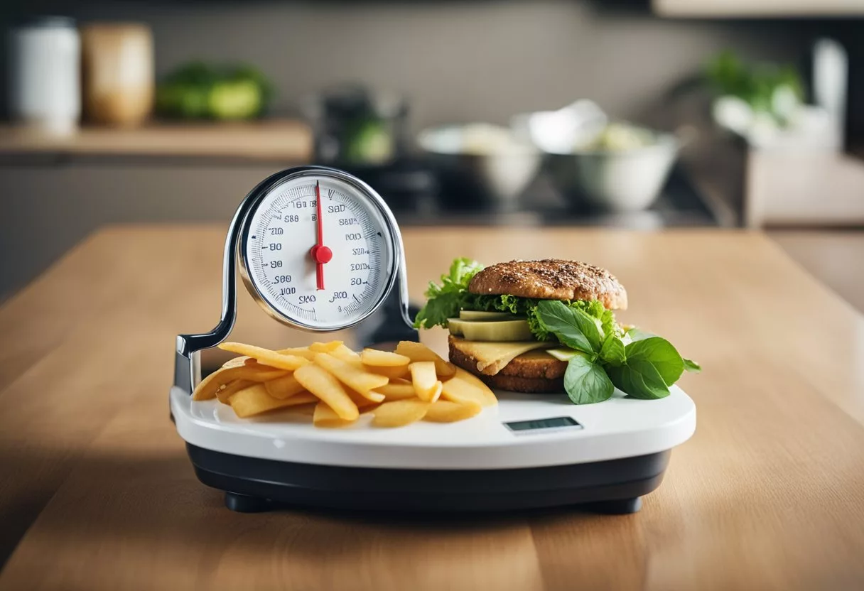 A small plate with less food surrounded by a longer, winding road leading to a distant horizon