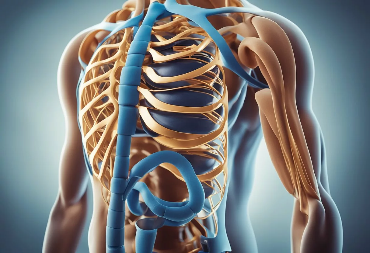 A body with low potassium: weak muscles, irregular heartbeat, fatigue, and constipation