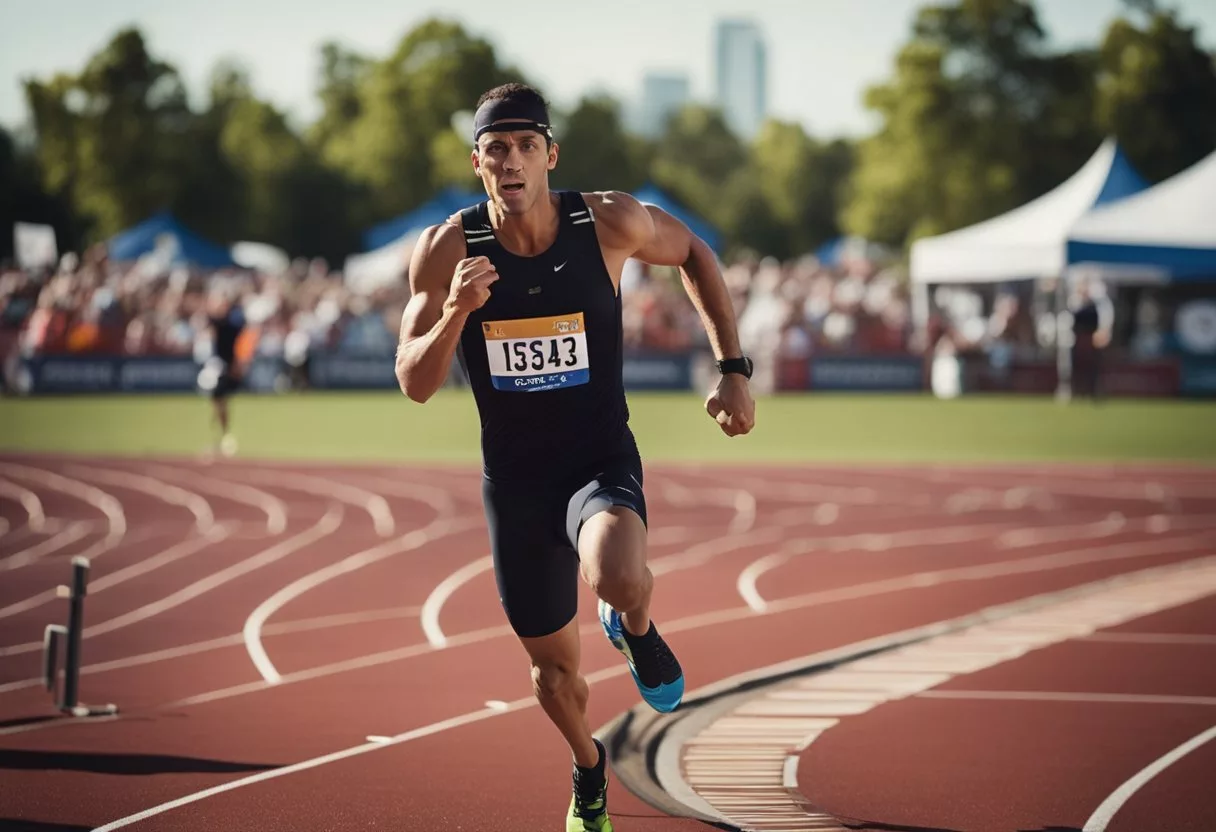 A runner consumes a high glycemic index snack before a race. Their energy levels soar as they sprint across the finish line