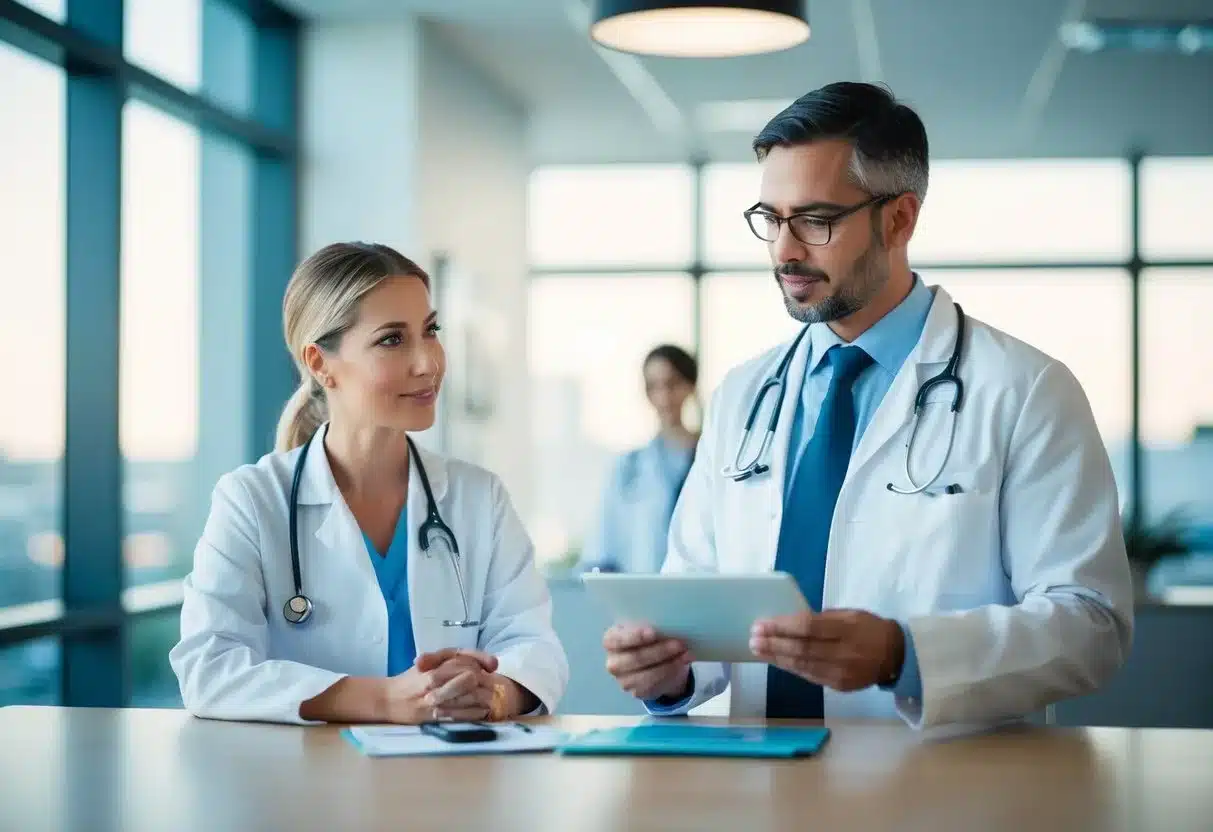 A person consulting with healthcare professionals, discussing the effects of taking metformin without having diabetes